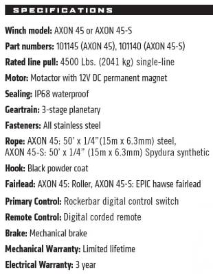 Warn Industries - WARN AXON 45-S POWERSPORT WINCH, 50ft. SYNTHETIC ROPE - Image 4